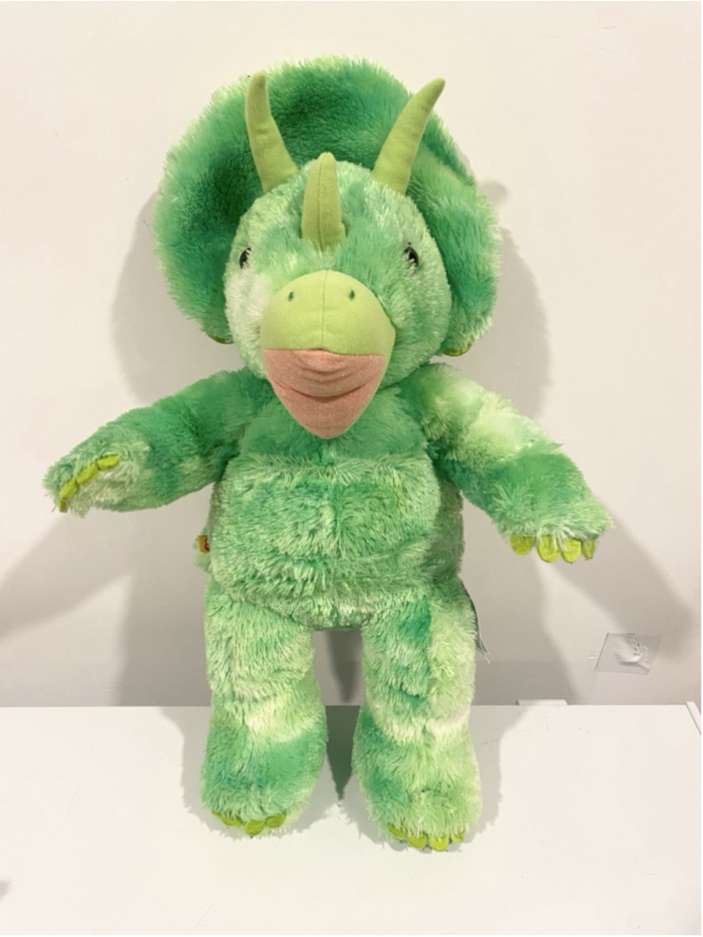 Build-A-Bear Green Triceratops Dinosaur Plush 2012 Retired BABW 18”